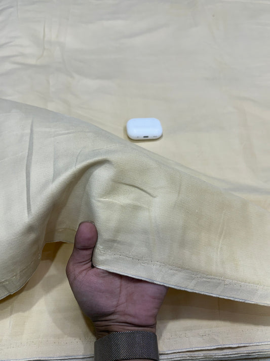 Buy Premium Corduroy Solid Pale Yellow Cream Fabric 26 Wales