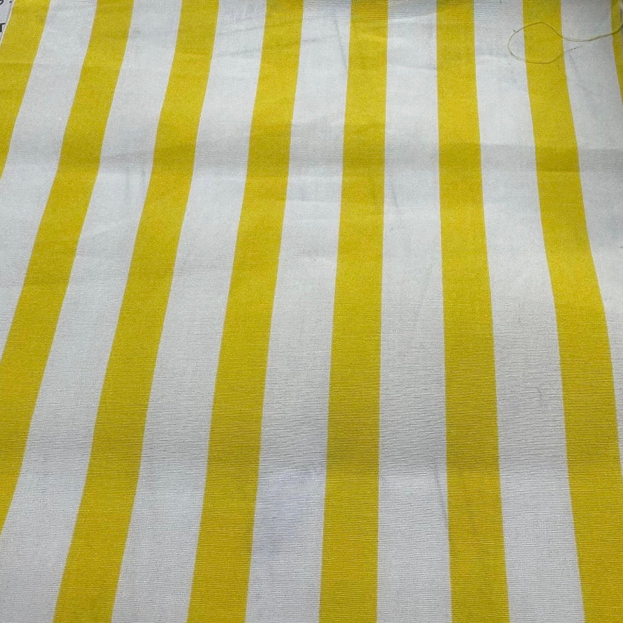 Buy Arvind Mill Poplin Yellow Stripes Formal Fabric