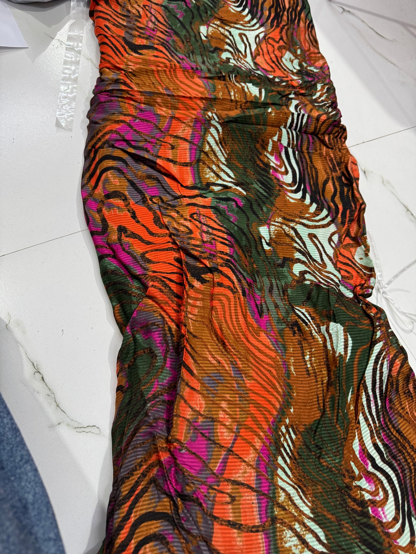 Buy Viscose Silk Multi Print Fabric - MAF 