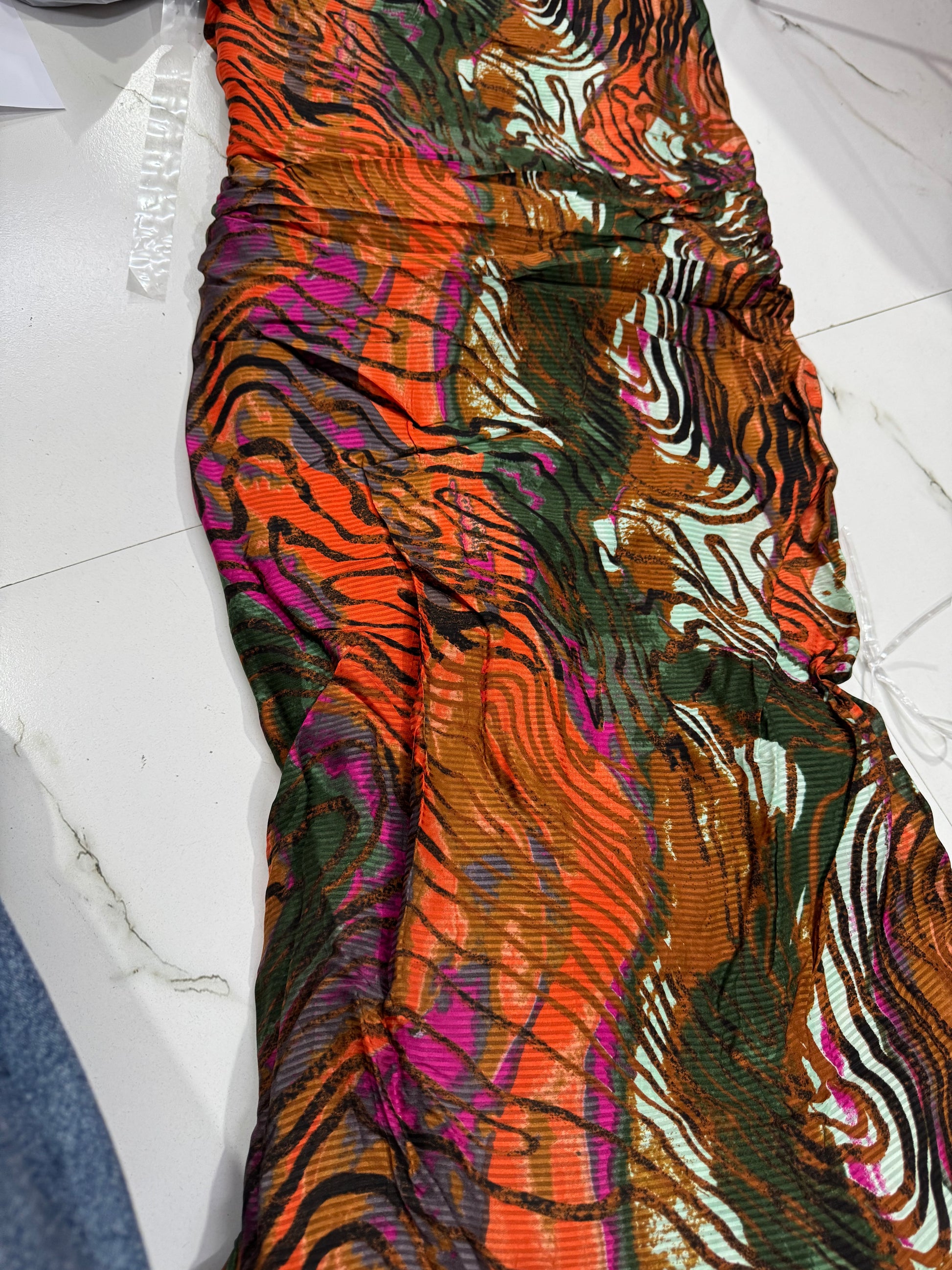 Buy Viscose Silk Multi Print Fabric - MAF 