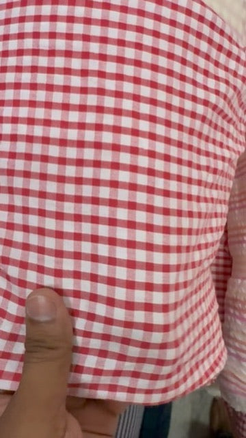 Buy Premium Cotton Yarn-Dyed Cherry Gingham