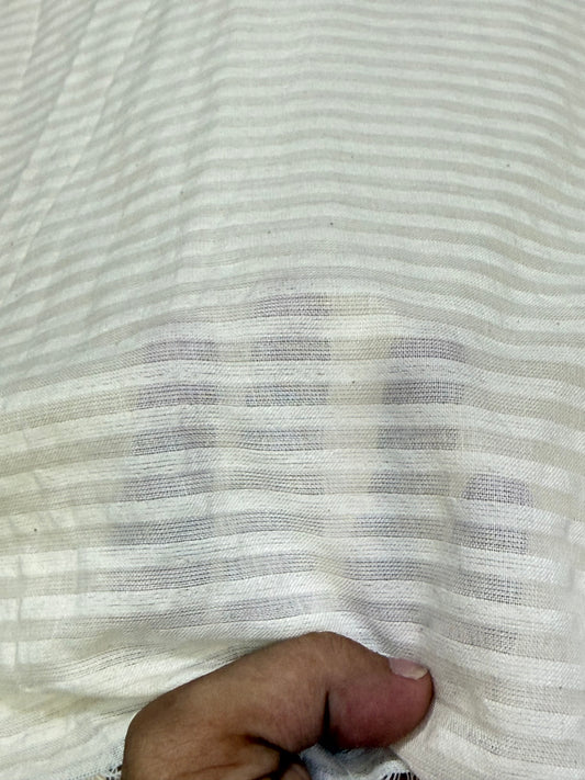 Buy Premium Seersucker Solid Off White Beige Fabric