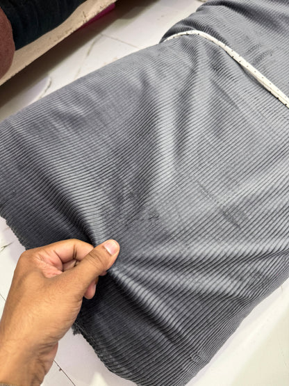 Buy Corduroy Solid Shiny Grey Fabric