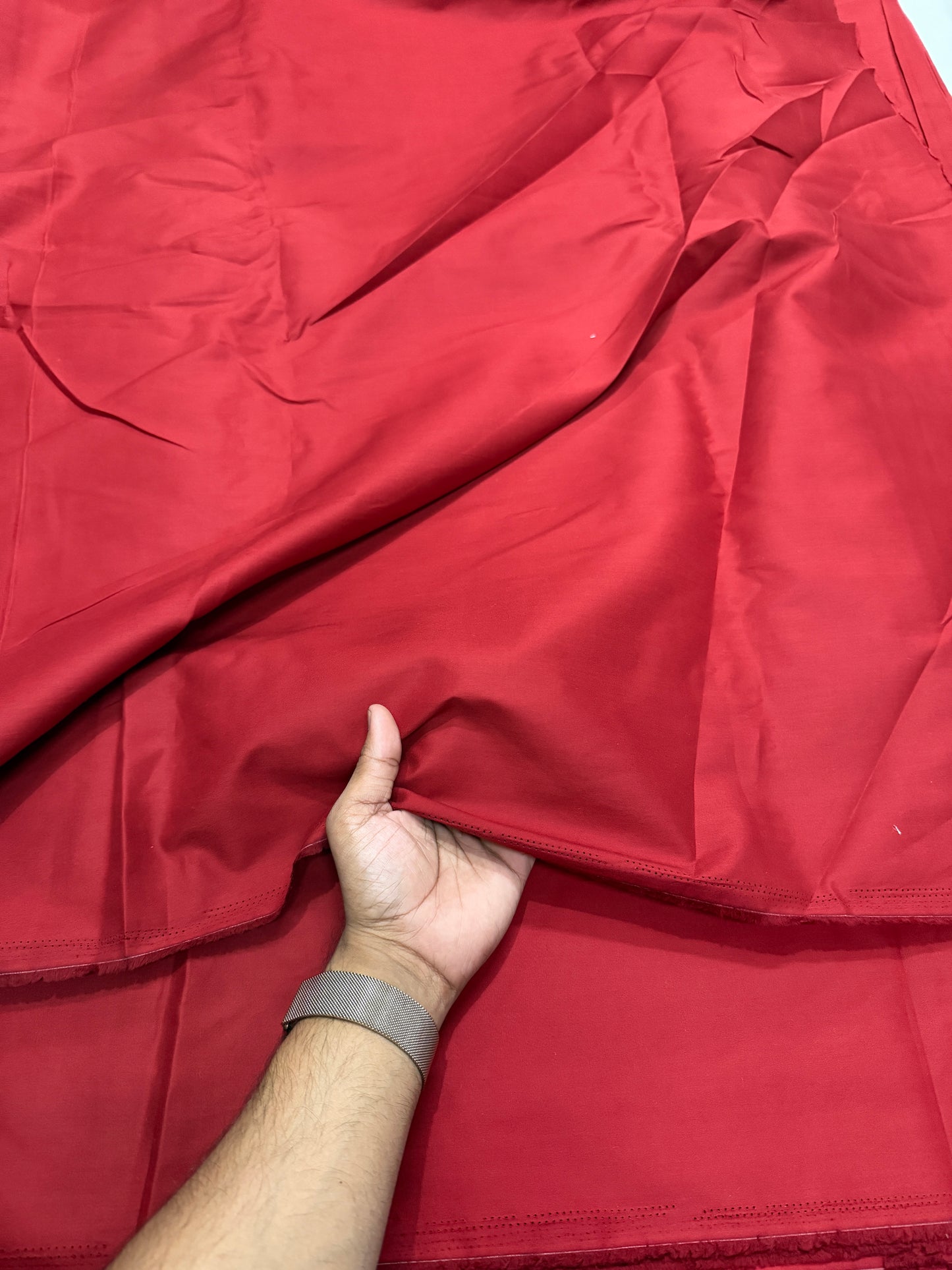 Buy Wine Red Pure Cotton Poplin Fabric - MAF 
