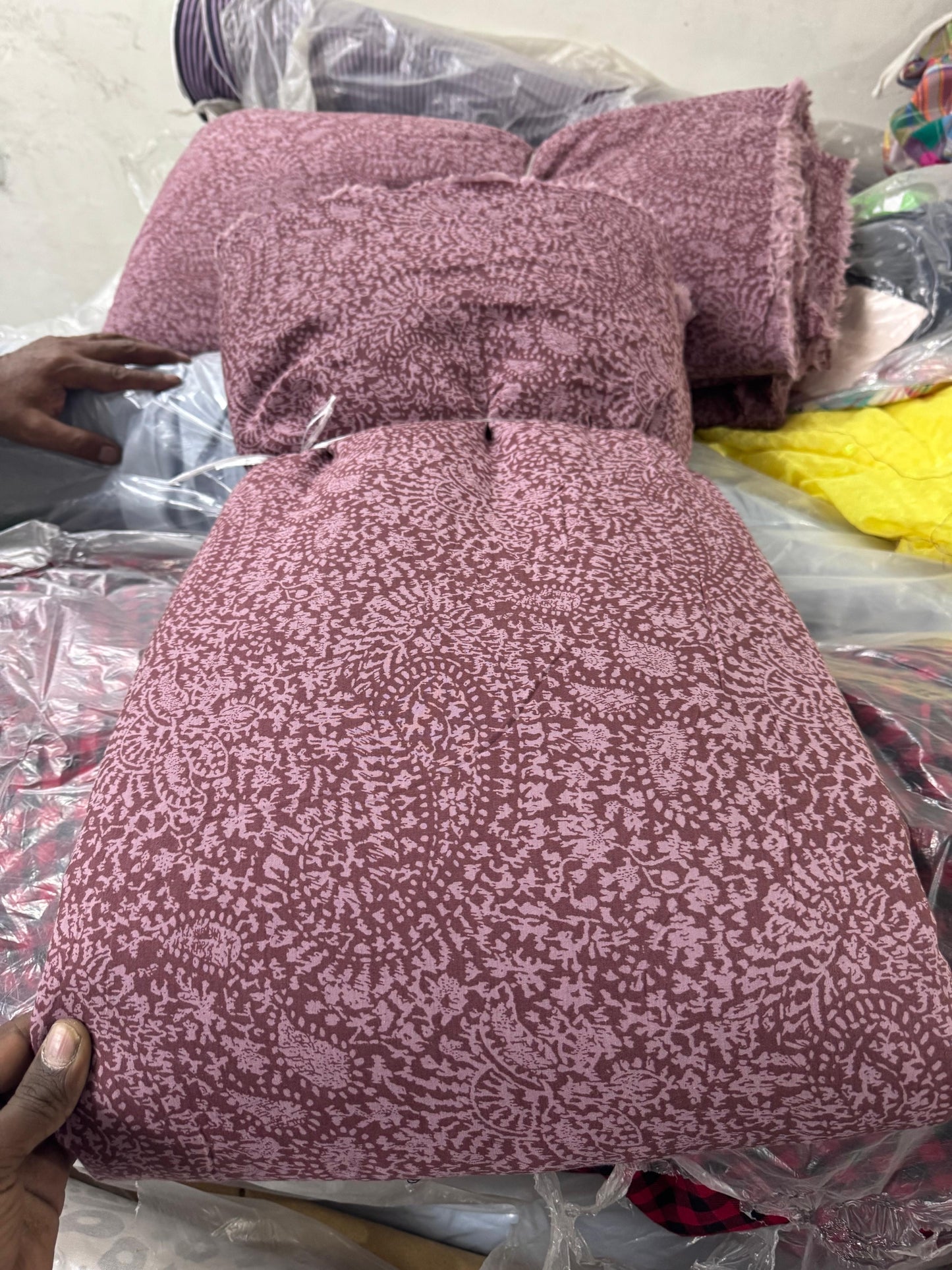 Buy Mul Cotton Paisley Maroon Fabric - MAF 