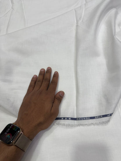 Buy Salvage Imported 100% Linen Pure White