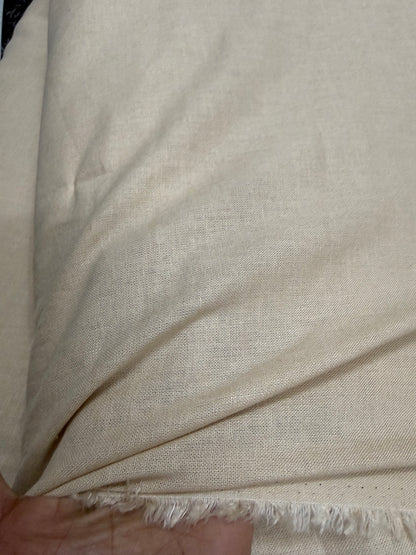 Buy Pure Linen Solid Khadi Beige Fabric