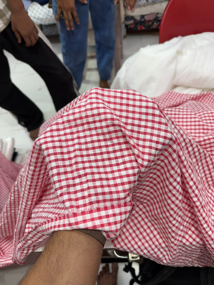 Buy Premium Cotton Yarn-Dyed Cherry Gingham