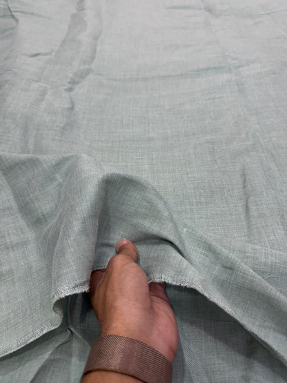 Buy Imported Linen Milange Green Fabric