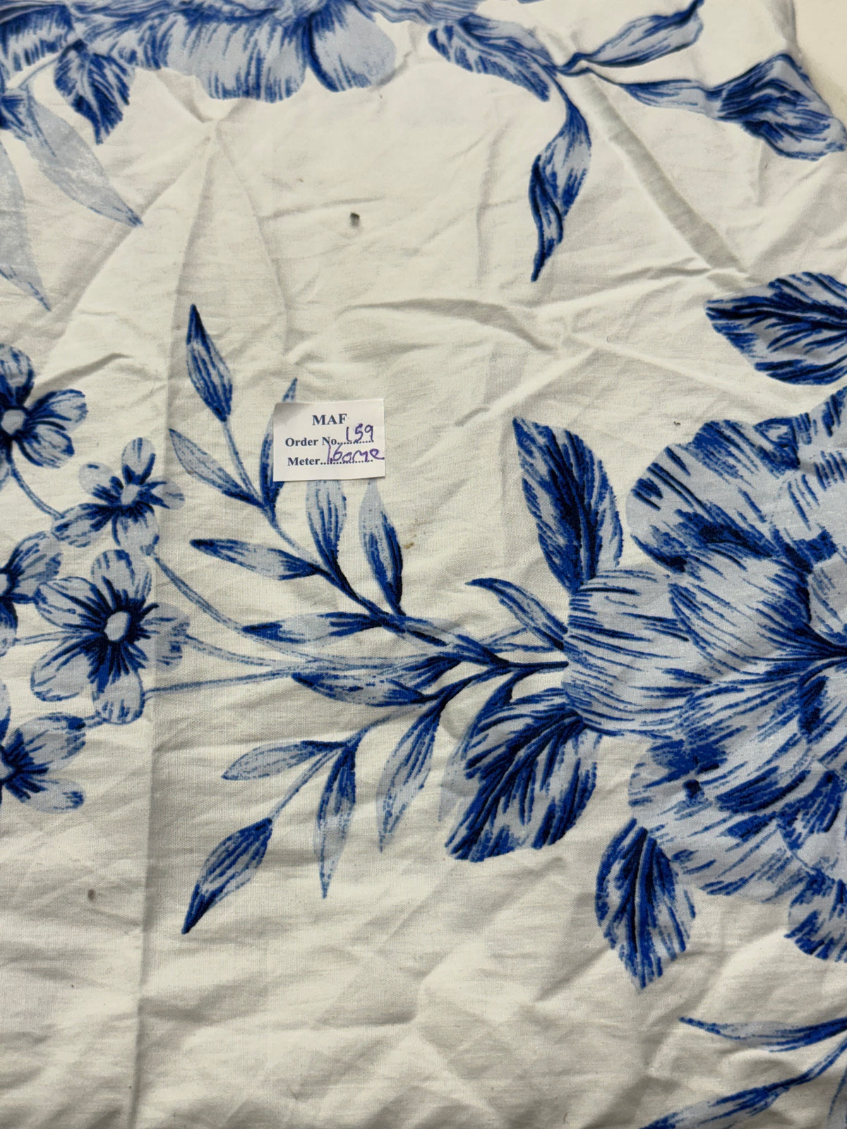 Buy Cutpiece Cotton Poplin Blue Print 1.60 Centimeter