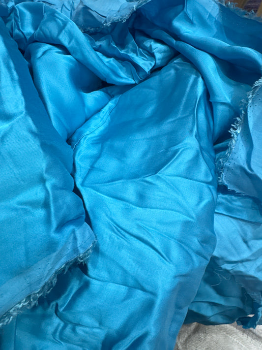 Buy Modal Satin Solid Plain Metal Blue