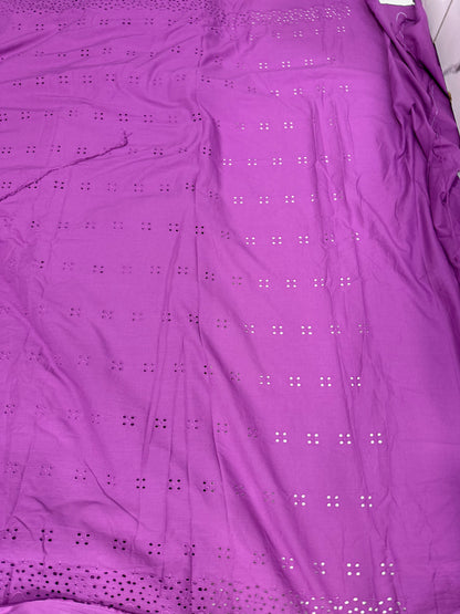 Buy Premium Cotton Cambric Schiffli Purple Confetti Fabric