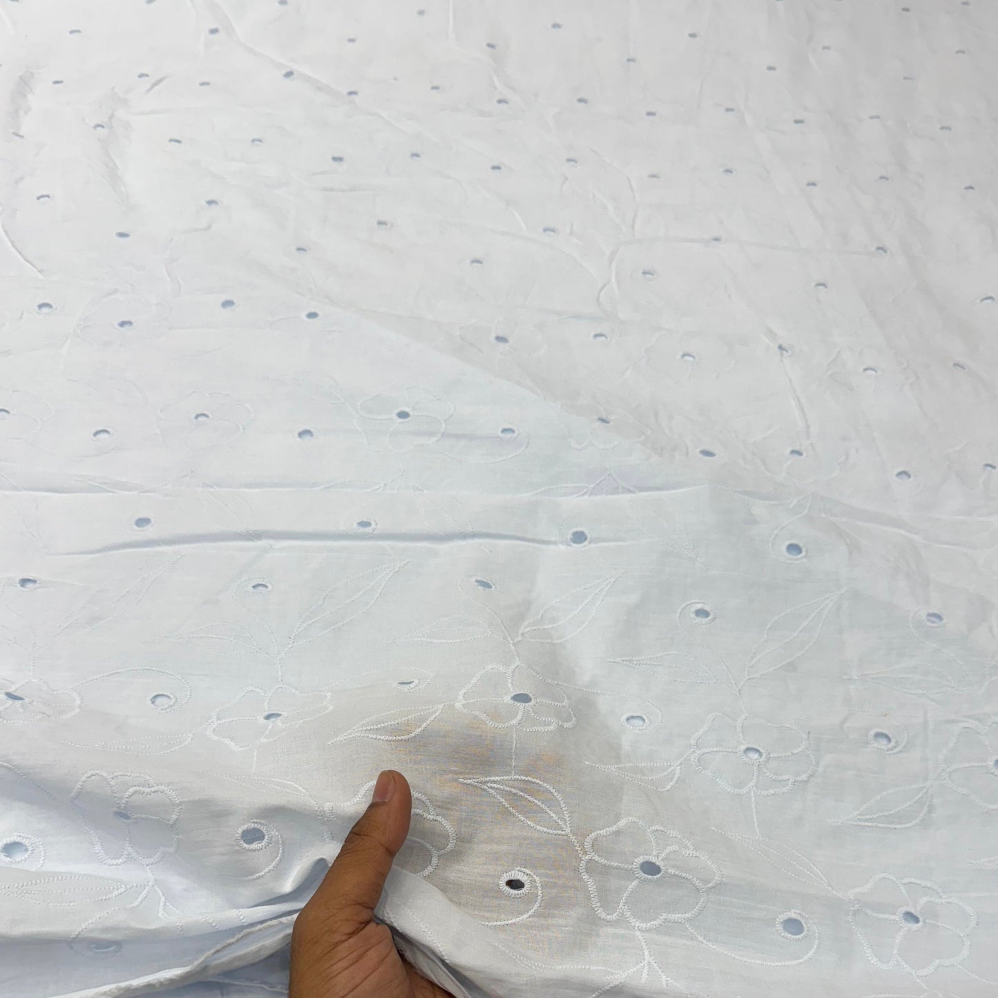 Buy Dust Blue Rose Hakoba Fabric - MAF 