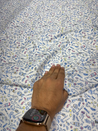 Buy Poplin Ditsy Floral Printed Fabric