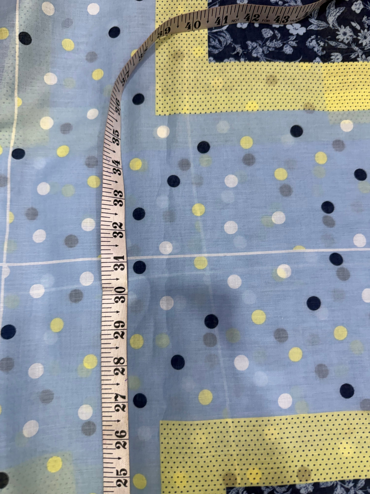 Buy Premium Mul Cotton Blue Polka & Print Combo Panel 80CM