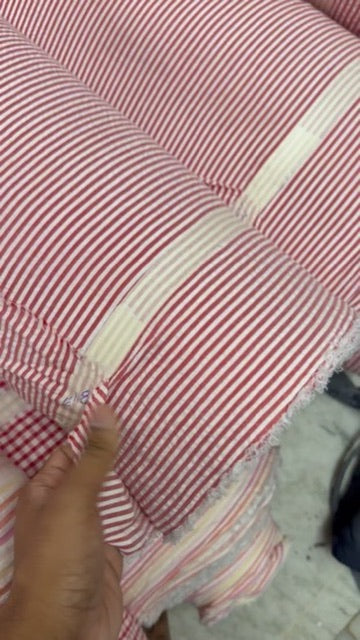 Buy Premium Yarn-Dyed Seersucker Cherry Stripe