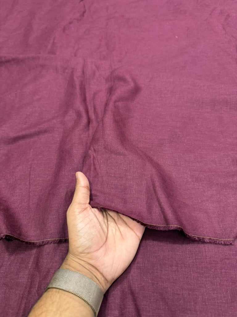 Buy Rare Pure Linen Sangria Red Solid Fabric