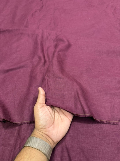 Buy Rare Pure Linen Sangria Red Solid Fabric