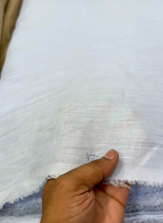 Buy Imported 100% Linen Baby Blue Colour
