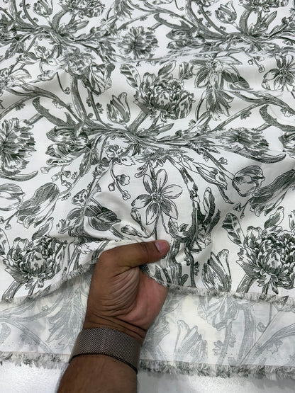 Buy Cotton Poplin Olive Green Toile Fabric