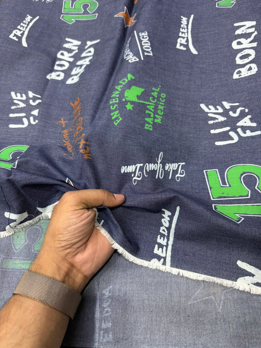 Buy Premium Silky Denim Bikers print