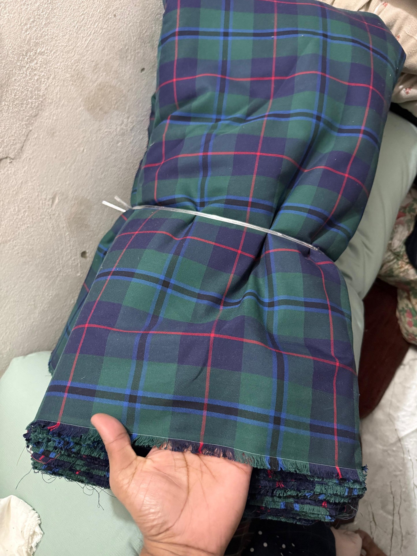 Buy Arvind Mill Cotton Twill Check Fabric