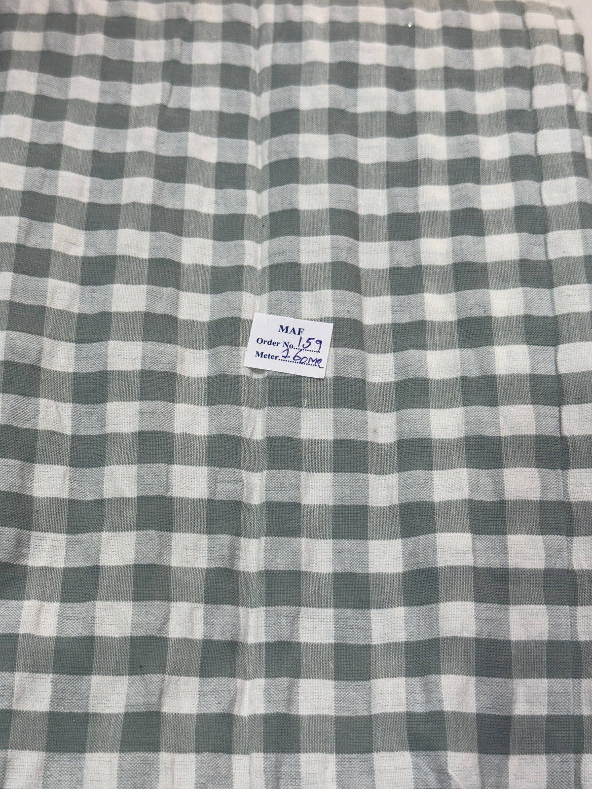 Buy Cutpiece Cotton Seersucker White Blue Gingham Blush Checks 1.60 Meter