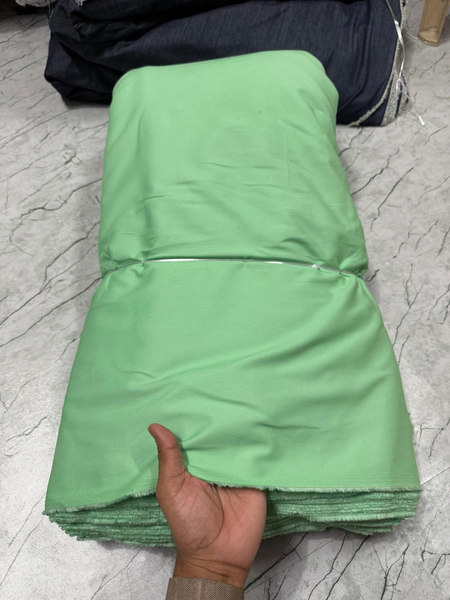 Buy Bottom Non Denim Twill Lycra Mint Green Fabric - MAF 