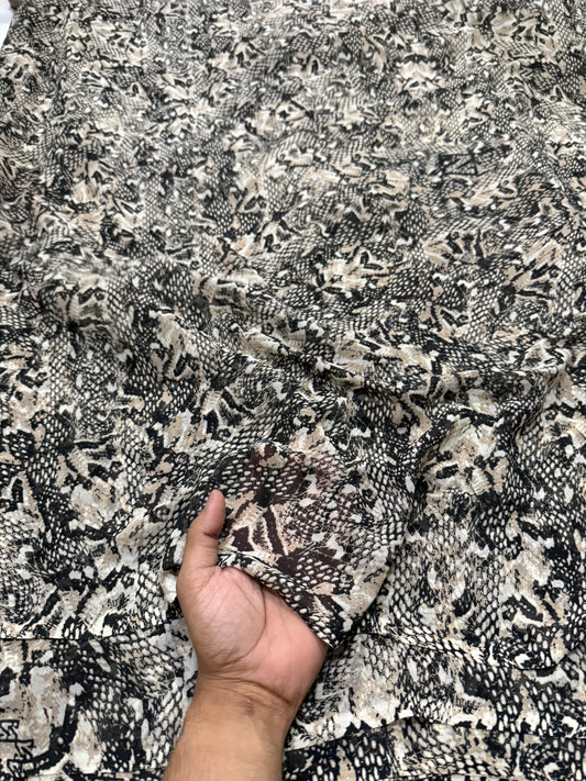 Buy Viscose Chiffon Animal Snake Printed Fabric