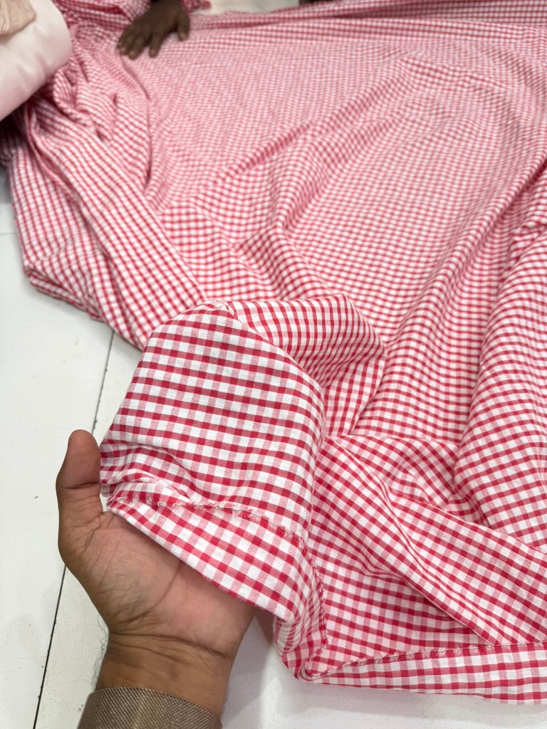 Buy Premium Cotton Yarn-Dyed Cherry Gingham
