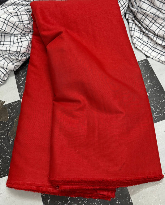 Buy Pure Linen Solid Volt Red Fabric
