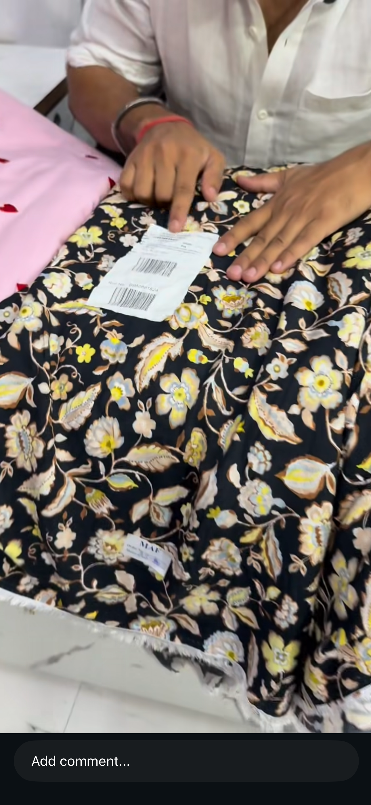 Buy Premium Viscose Black Base Jacobean Printed Fabric