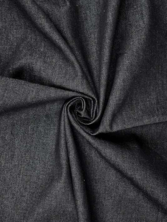 Buy Denim Washed Black Coloured Fabric - MAF 