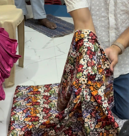 Buy Cotton Poplin Filled Floral Dark Tone Printed Fabric