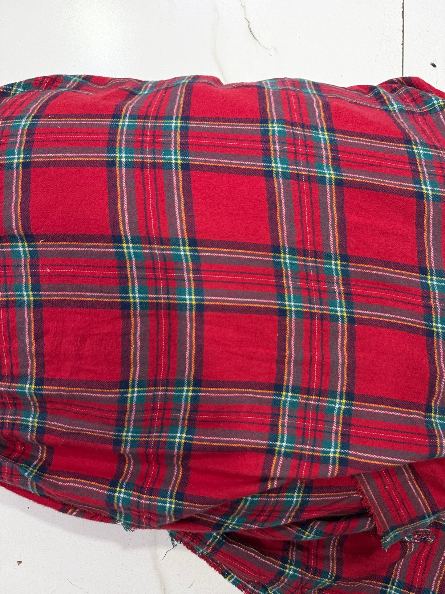 Buy Cotton Flannel Red Plaid Check Fabric