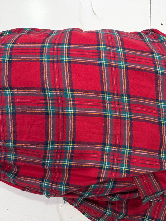Buy Cotton Flannel Red and Green Plaid Check Fabric