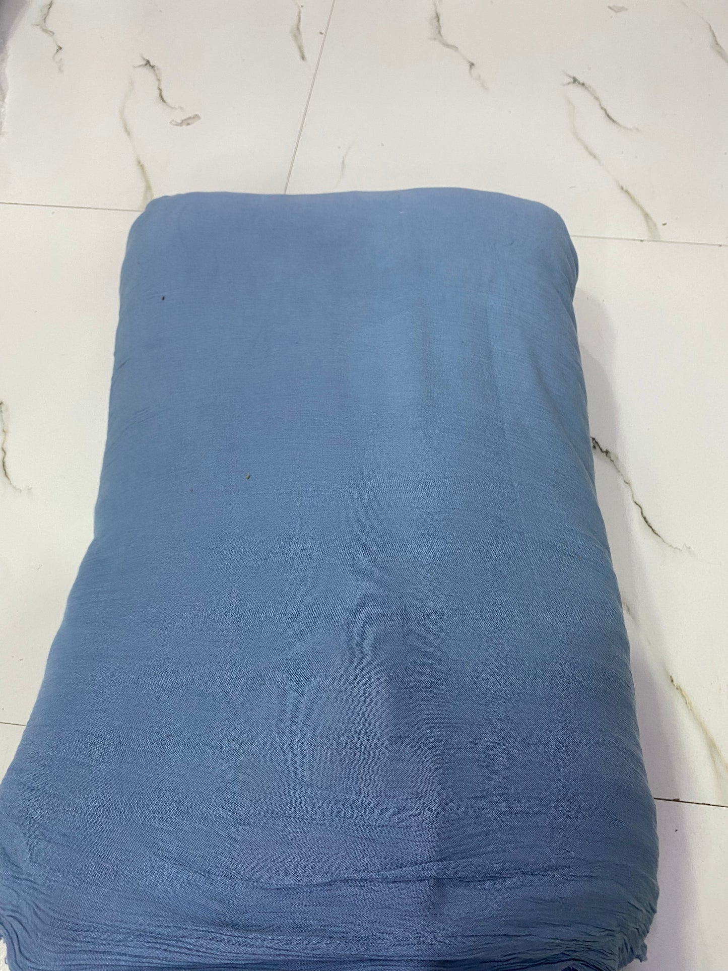 BUY CRINKLED CREPE DUST BLUE