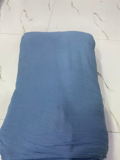 BUY CRINKLED CREPE DUST BLUE
