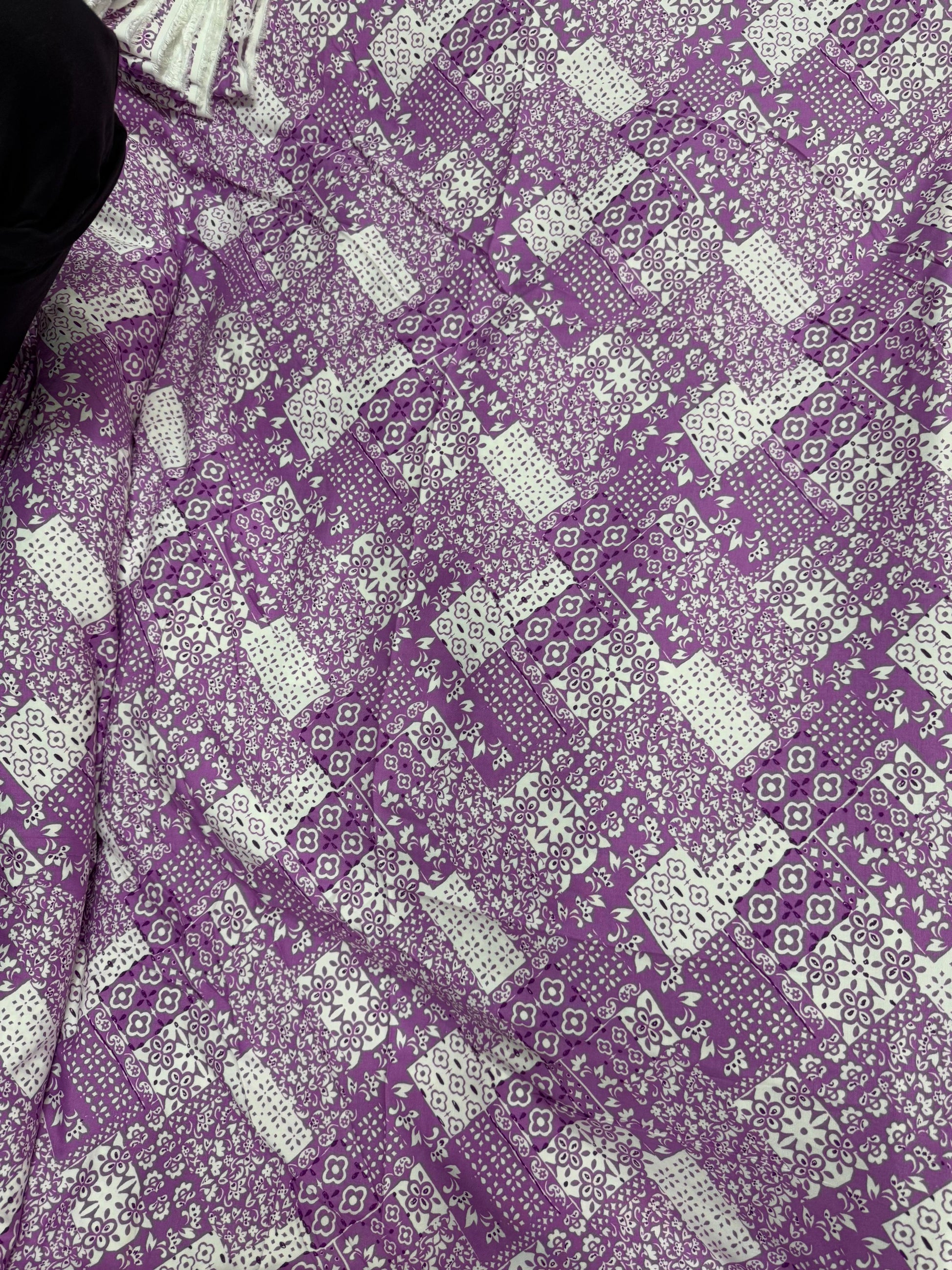 Buy Cotton Viscose Purple EthnoBlend Drapescape Fabric - MAF 