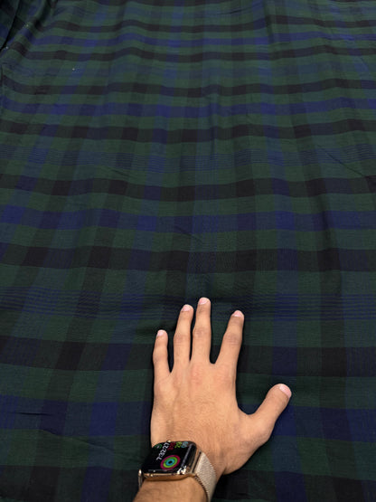 Buy Premium soft Black Watch Tartan Double Cloth Check Fabric
