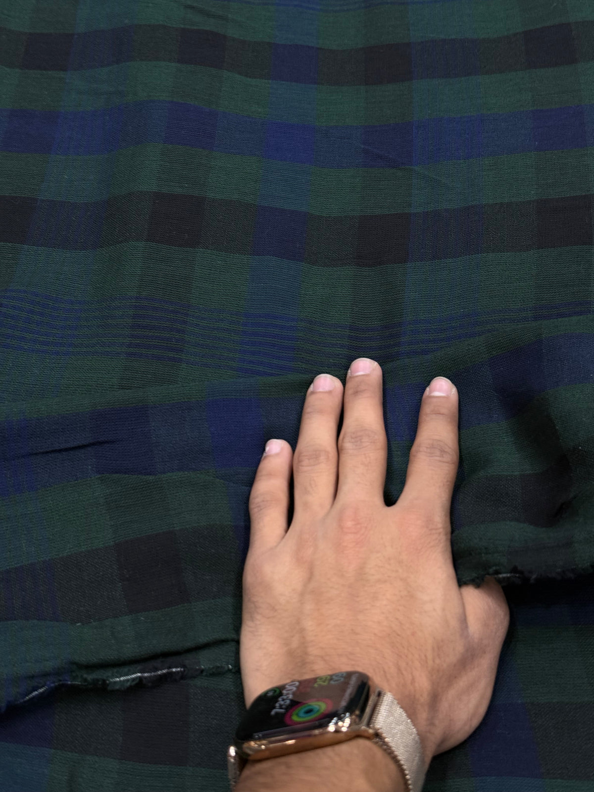 Buy Premium soft Black Watch Tartan Double Cloth Check Fabric