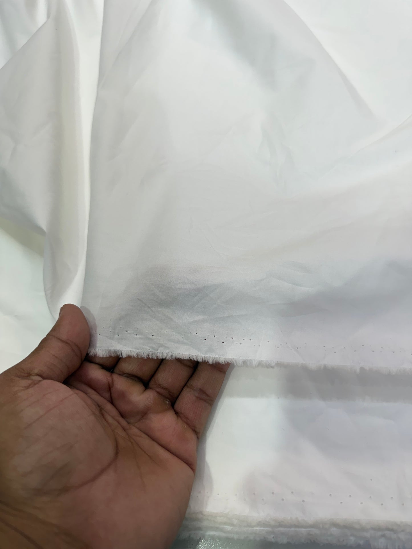 Buy Poplin Solid White Fabric