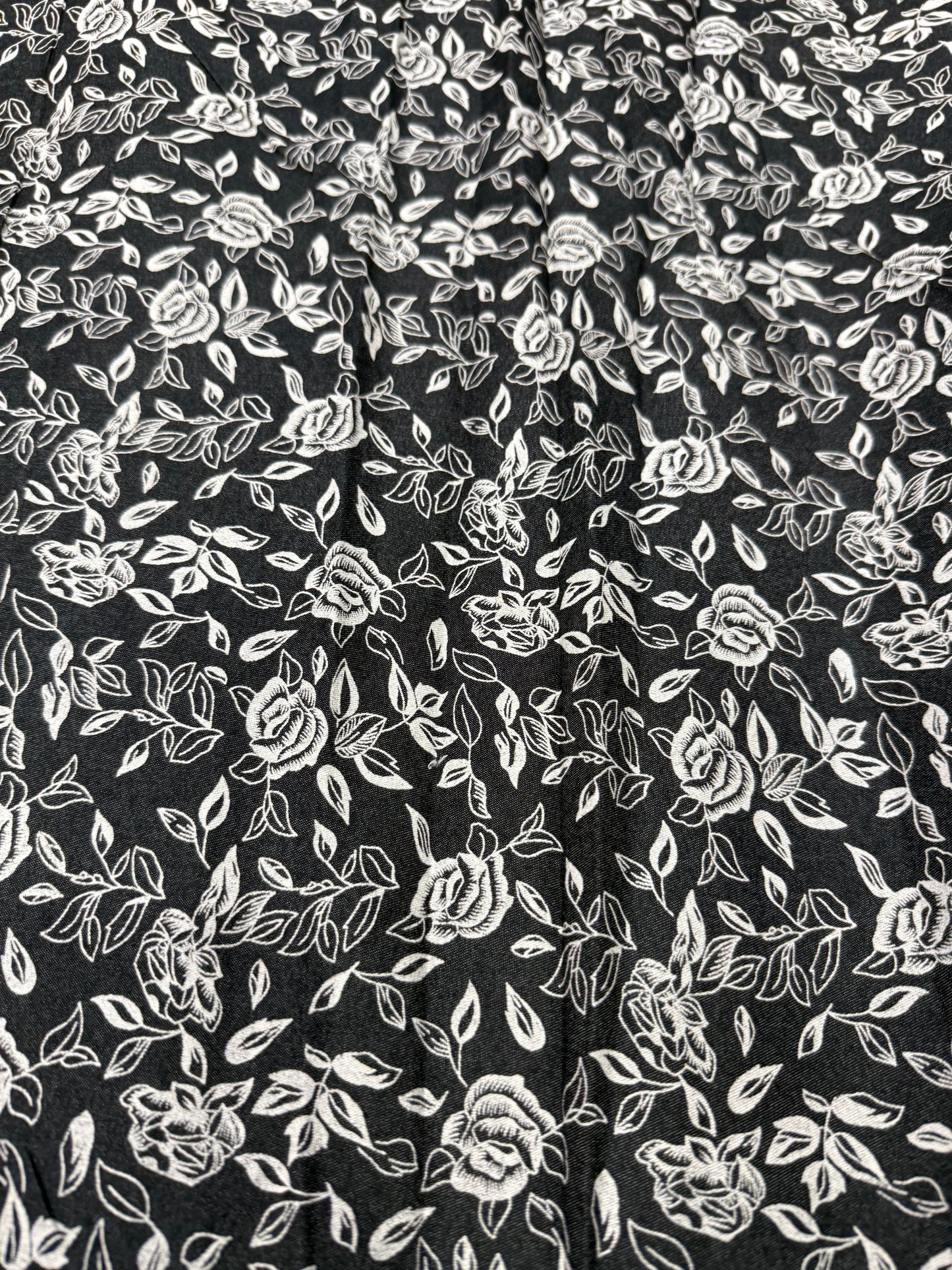 Buy Premium Cotton Denim Rose Sketch print