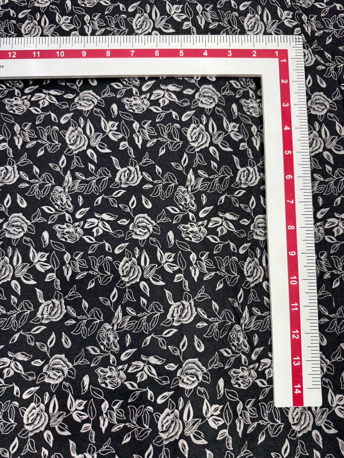 Buy Premium Cotton Denim Rose Sketch print