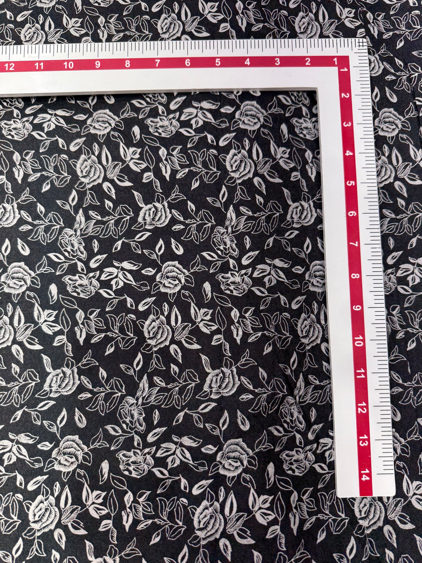 Buy Premium Cotton Denim Rose Sketch print