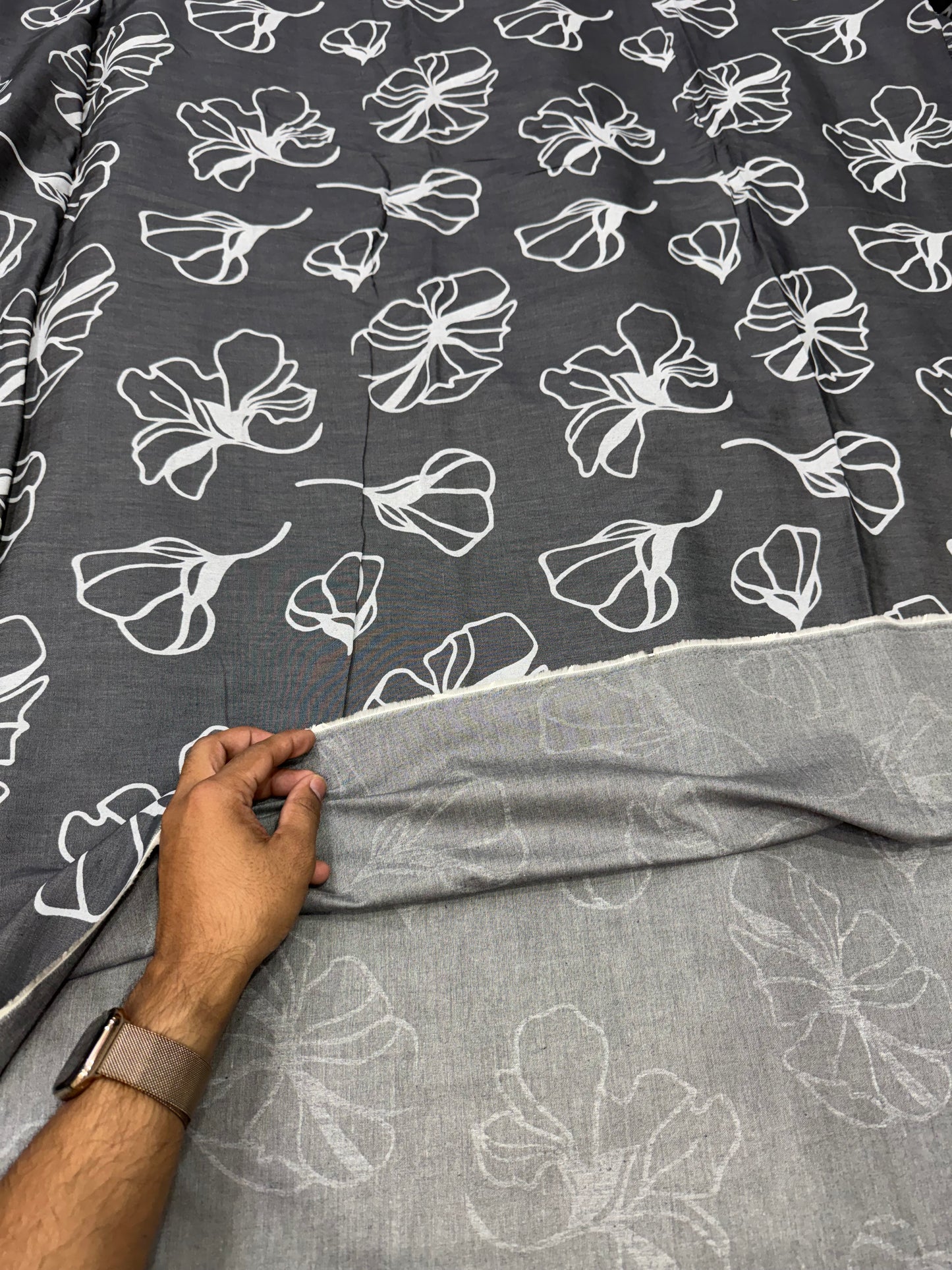 Buy Premium Cotton Denim Line Floral print