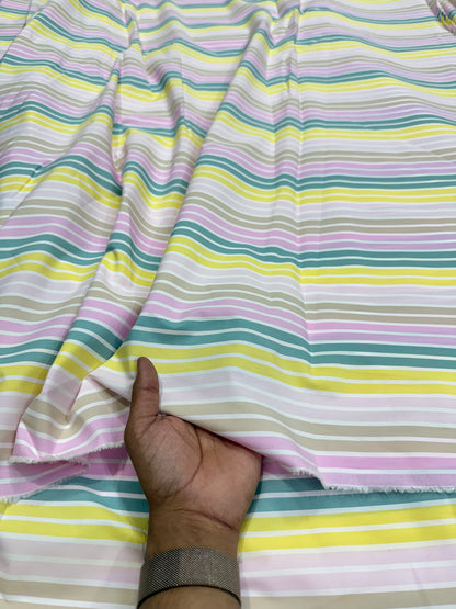 Buy Premium Cotton Poplin Pastel Stripe print