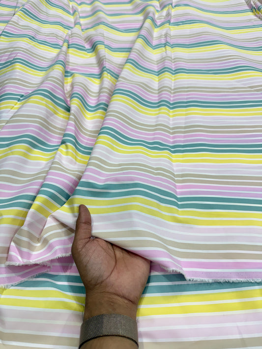 Buy Premium Cotton Poplin Pastel Stripe print
