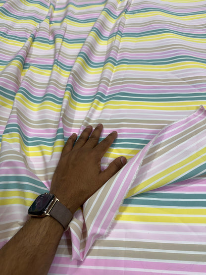 Buy Premium Cotton Poplin Pastel Stripe print