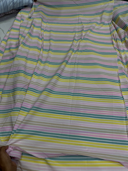 Buy Premium Cotton Poplin Pastel Stripe print